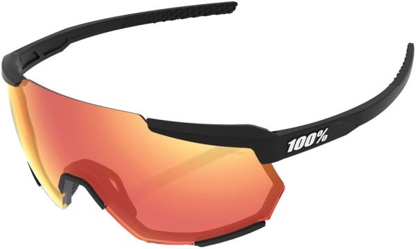 100 Percent Racetrap soft tact black / Red Multilayer Mirror Lens